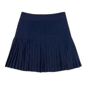 J Crew Factory Skirt Size 0 Pleated Navy Lined Short Classic